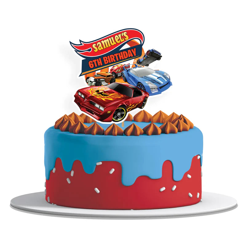 Hot Wheels Cars Personalized Cake Toppers