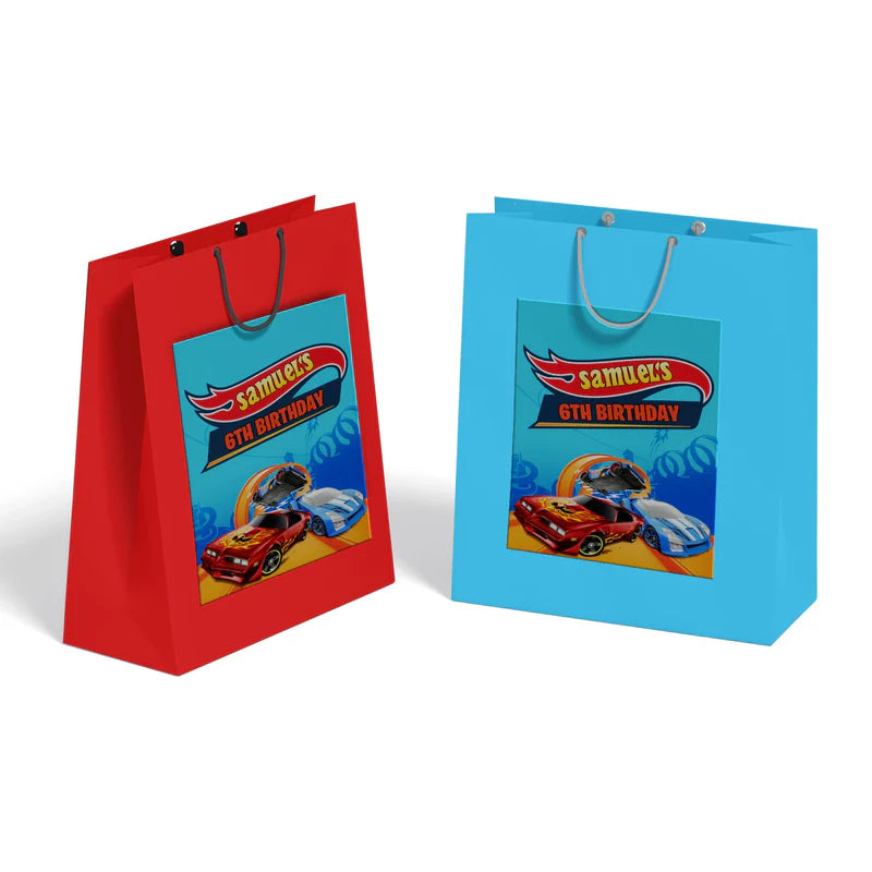 Hot Wheels Cars Goodie Bag Label