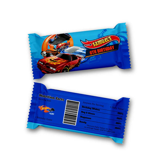 Hot Wheels Cars Rice Krispies Treats Label & Candy Bar Label