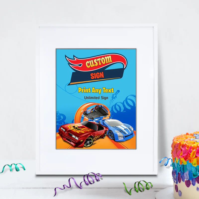 Hot Wheels Birthday Decorations, Hot Wheels Party Supplies, Cars & Tracks Set Themed, Hot Wheels Digital Template, Editable Hot Wheels Cars Image SVG PNG