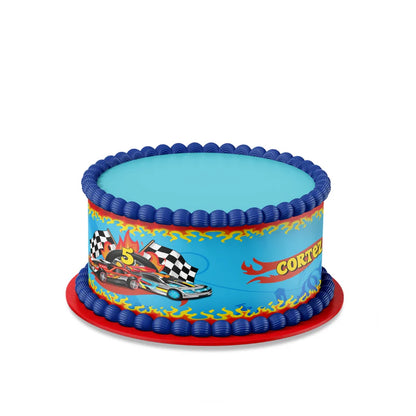Hot Wheels Personalized Edible Cake Strips