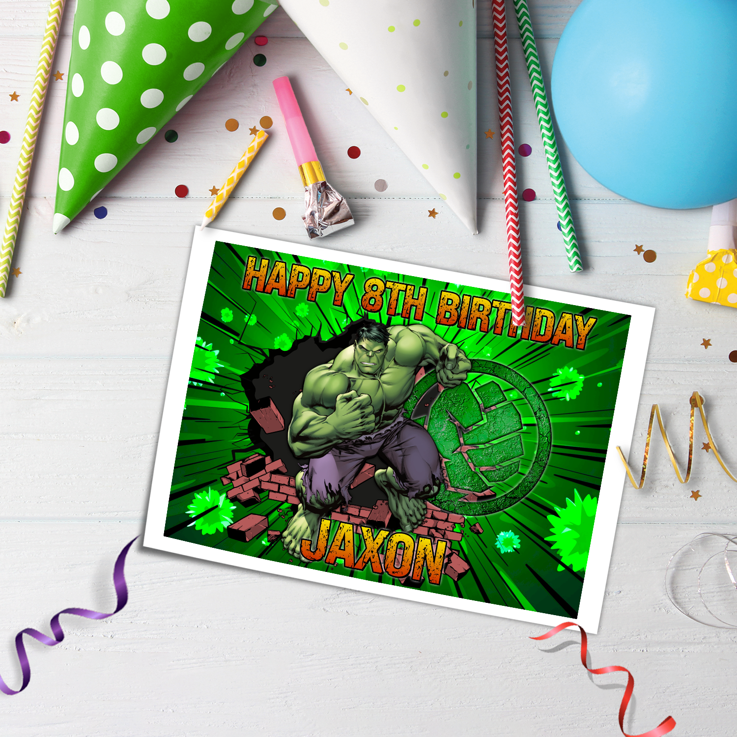 Hulk Birthday Decorations, Marvel The Avenger Party Supplies, Superhero Themed, Hulk Hands Digital Template, Editable The Incredible Hulk Image SVG PNG