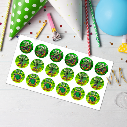 Personalized Incredible Hulk Cupcakes Toppers - Add Fun to Your Party