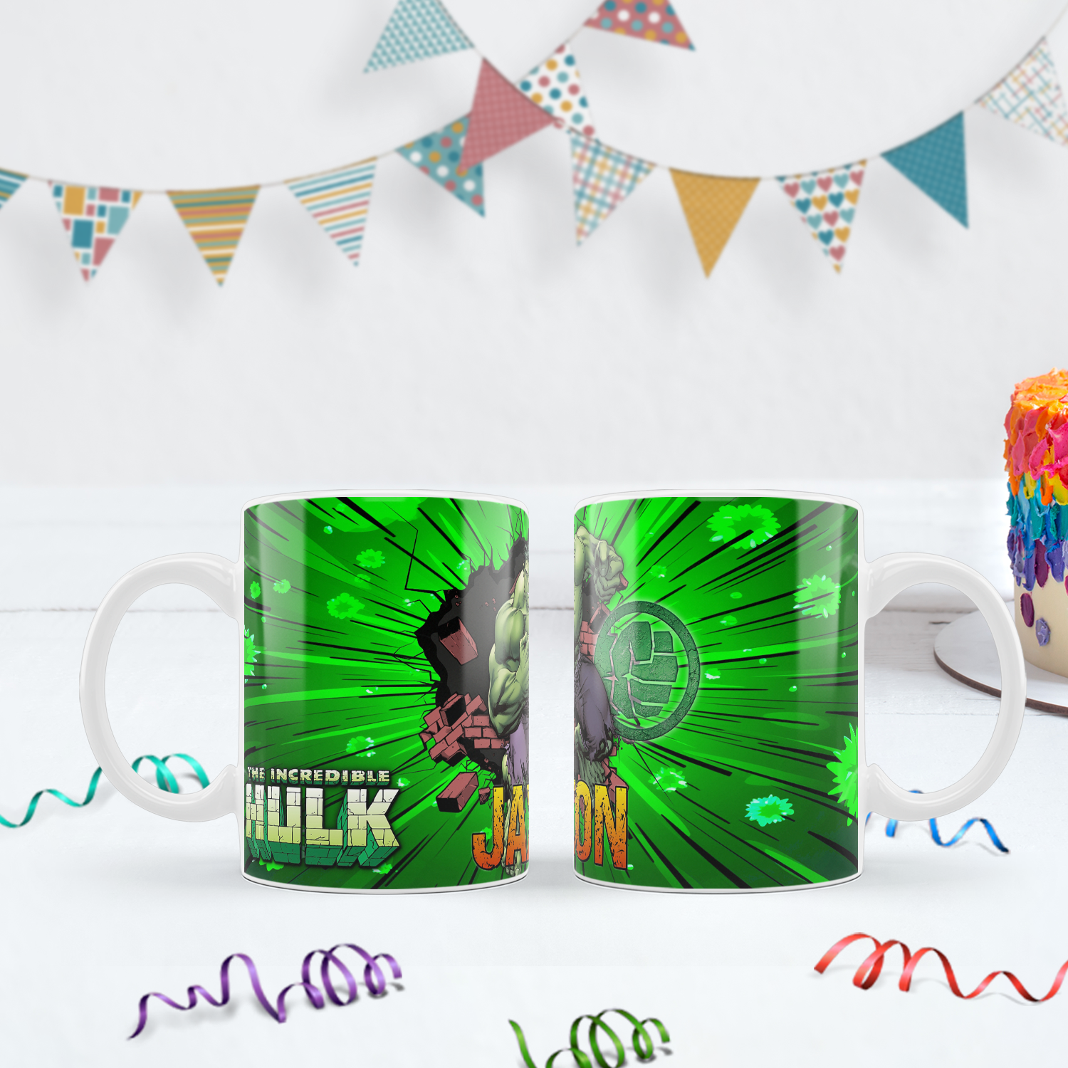 Hulk Birthday Decorations, Marvel The Avenger Party Supplies, Superhero Themed, Hulk Hands Digital Template, Editable The Incredible Hulk Image SVG PNG