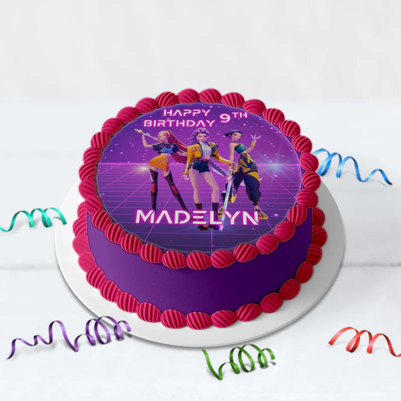 Demon Hunters Birthday Decorations, Huntrix Party Supplies, Kpop Demon Hunters Themed, Demon Hunters Digital Template, Editable Huntrix Kpop Demon Hunters Image SVG PNG