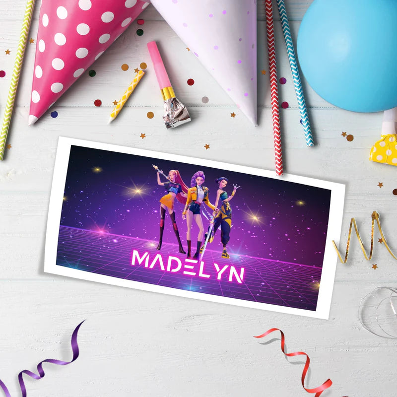 Demon Hunters Birthday Decorations, Huntrix Party Supplies, Kpop Demon Hunters Themed, Demon Hunters Digital Template, Editable Huntrix Kpop Demon Hunters Image SVG PNG