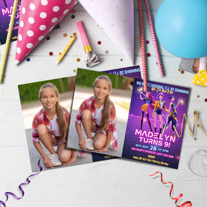 Demon Hunters Birthday Decorations, Huntrix Party Supplies, Kpop Demon Hunters Themed, Demon Hunters Digital Template, Editable Huntrix Kpop Demon Hunters Image SVG PNG