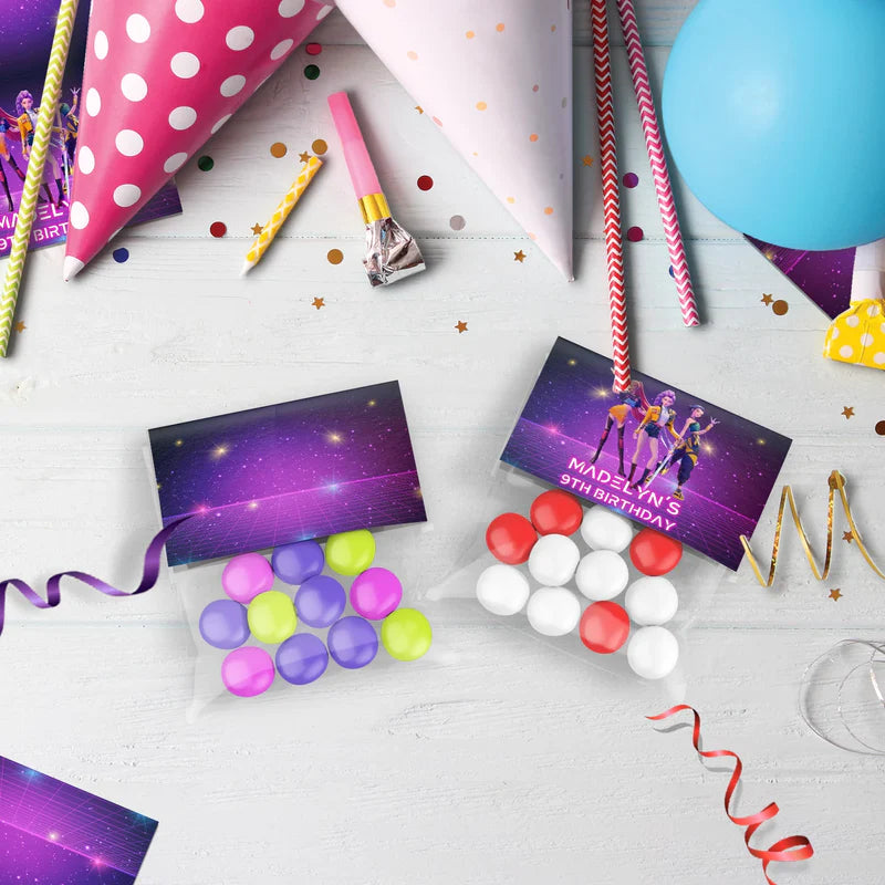 Demon Hunters Birthday Decorations, Huntrix Party Supplies, Kpop Demon Hunters Themed, Demon Hunters Digital Template, Editable Huntrix Kpop Demon Hunters Image SVG PNG