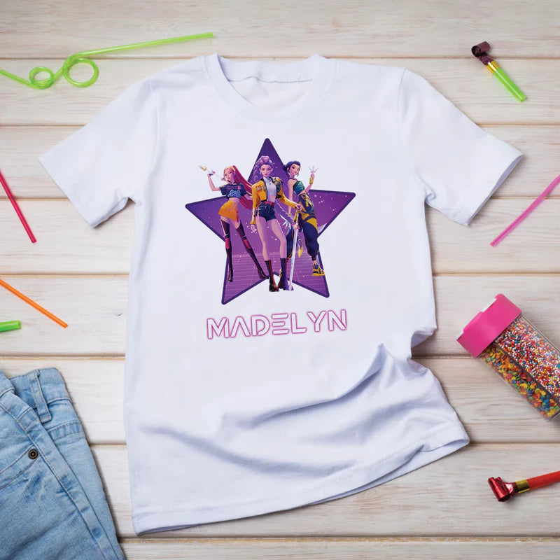 Demon Hunters Birthday Decorations, Huntrix Party Supplies, Kpop Demon Hunters Themed, Demon Hunters Digital Template, Editable Huntrix Kpop Demon Hunters Image SVG PNG