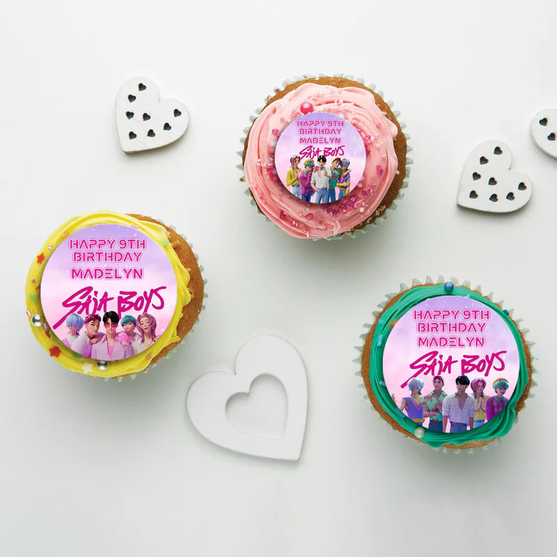 Saja Boys Birthday Decorations, Kpop Demon Hunters Party Supplies, Huntrix Themed, Huntrix Saja Boys Digital Template, Editable Huntrix vs Saja Boys Image SVG PNG