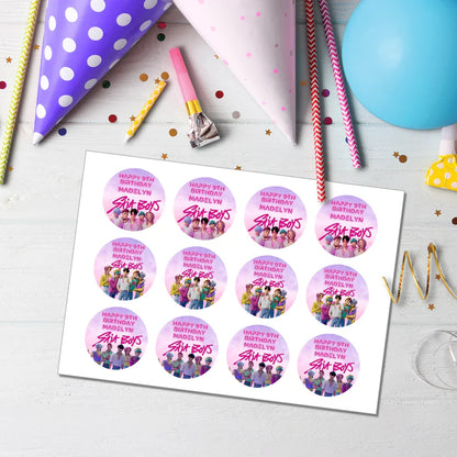 Huntrix - Saja Boys Cupcakes Toppers Personalized Party Decor