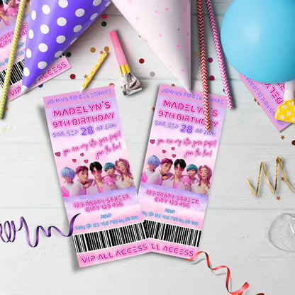 Saja Boys Birthday Decorations, Kpop Demon Hunters Party Supplies, Huntrix Themed, Huntrix Saja Boys Digital Template, Editable Huntrix vs Saja Boys Image SVG PNG