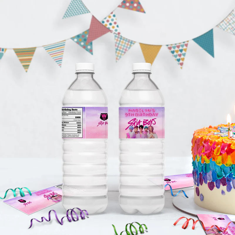 Saja Boys Birthday Decorations, Kpop Demon Hunters Party Supplies, Huntrix Themed, Huntrix Saja Boys Digital Template, Editable Huntrix vs Saja Boys Image SVG PNG