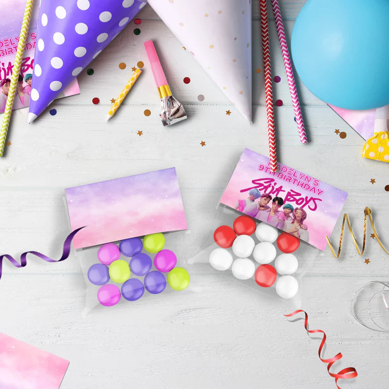 Saja Boys Birthday Decorations, Kpop Demon Hunters Party Supplies, Huntrix Themed, Huntrix Saja Boys Digital Template, Editable Huntrix vs Saja Boys Image SVG PNG