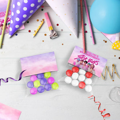 Saja Boys Birthday Decorations, Kpop Demon Hunters Party Supplies, Huntrix Themed, Huntrix Saja Boys Digital Template, Editable Huntrix vs Saja Boys Image SVG PNG