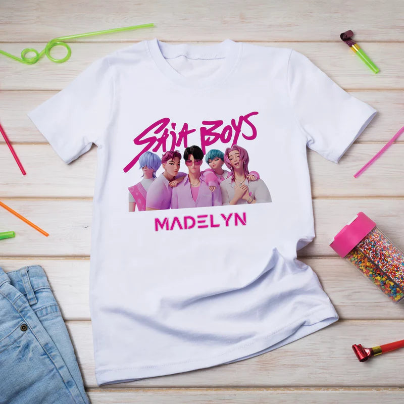 Saja Boys Birthday Decorations, Kpop Demon Hunters Party Supplies, Huntrix Themed, Huntrix Saja Boys Digital Template, Editable Huntrix vs Saja Boys Image SVG PNG