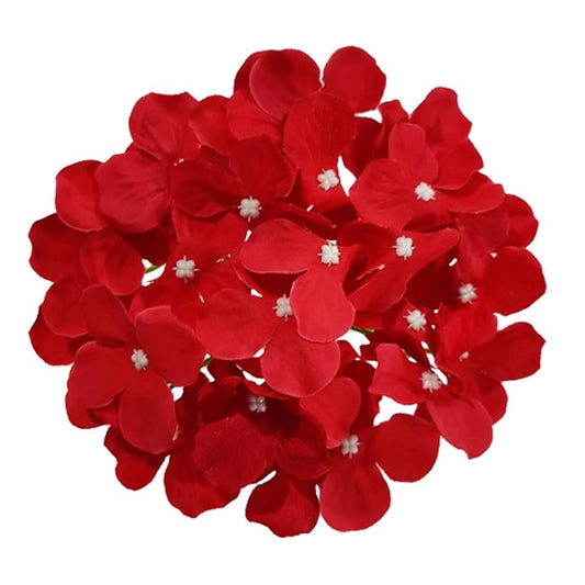 Large Red Hydrangea Artificial Flower Cake Topper | Flower Head Cake Decoration