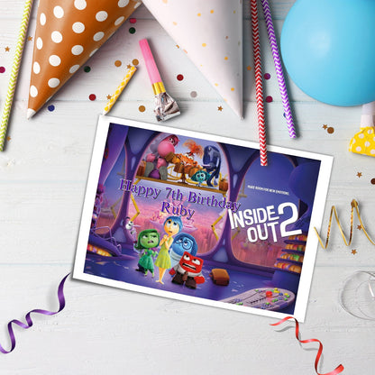Rectangle Edible Inside Out Movie Cake Images - Tailor-Made for Your Event