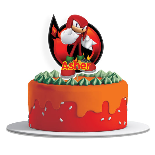 Custom Sonic Knuckles cake toppers for themed parties
