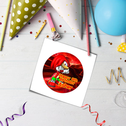 Sonic Knuckles Birthday Decorations, Sonic the Hedgehog Party Supplies, Sonic & Knuckles Themed, Knuckles Digital Template, Editable Knuckles the Echidna Image SVG PNG