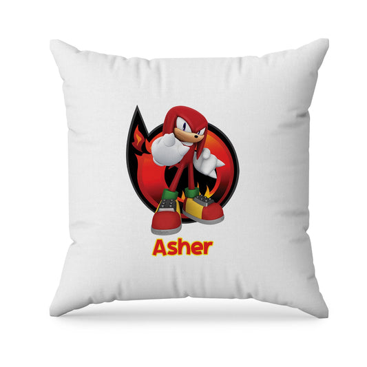 Personalized sublimation pillowcases with Sonic Knuckles design