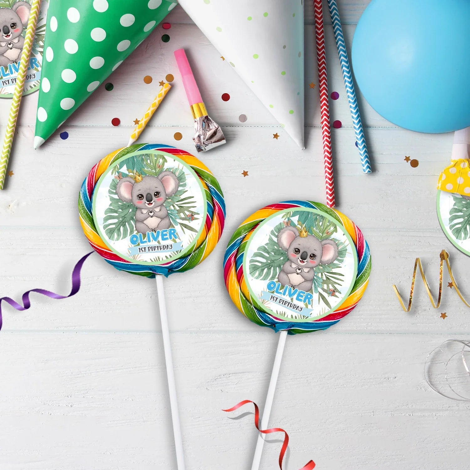 Koala Birthday Ideas Birthday Decorations, Koala Party Supplies, Koala Animal Themed, Koala Austalian Theme Digital Template, Editable Koala Image SVG PNG