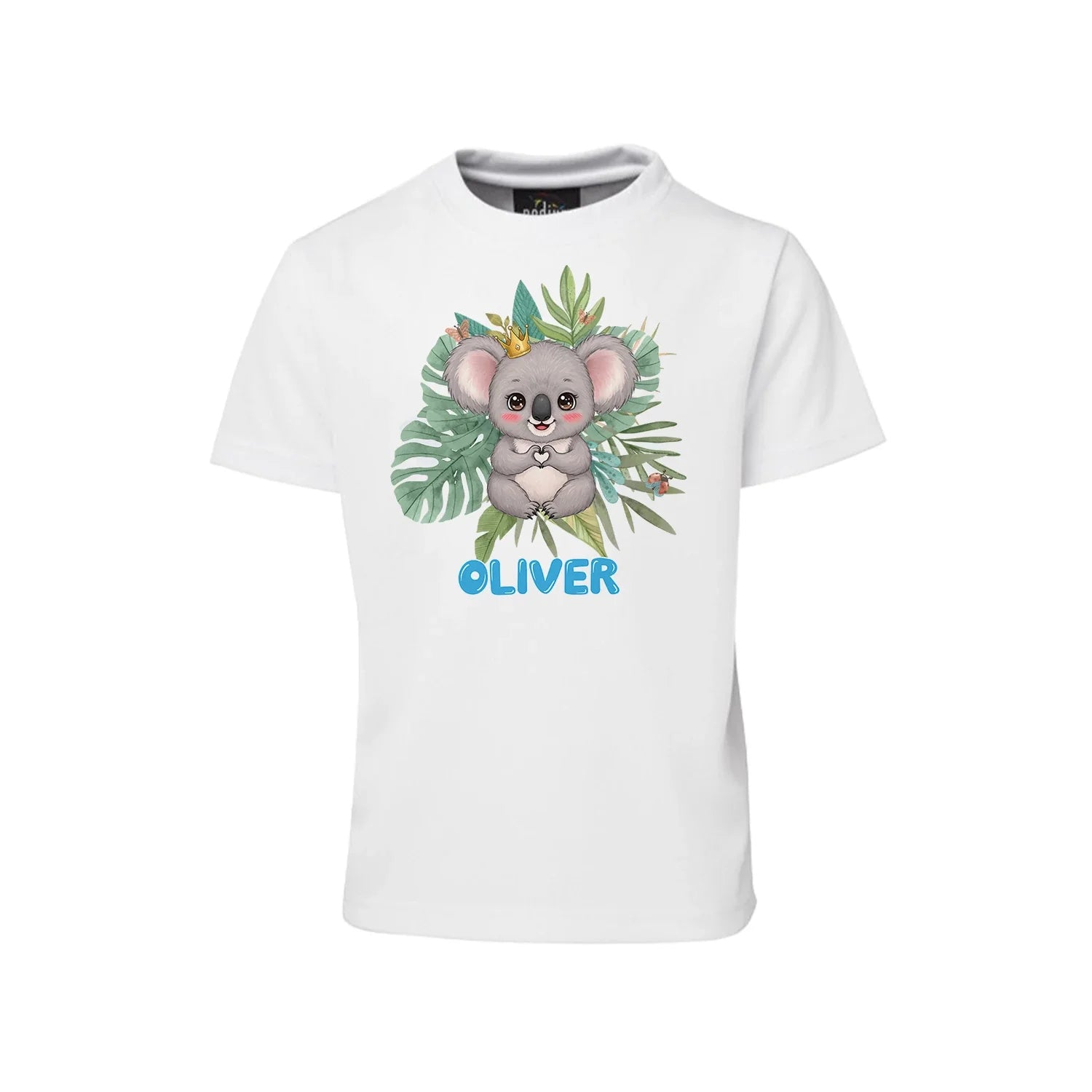 Custom koala t-shirt with personalized design and name