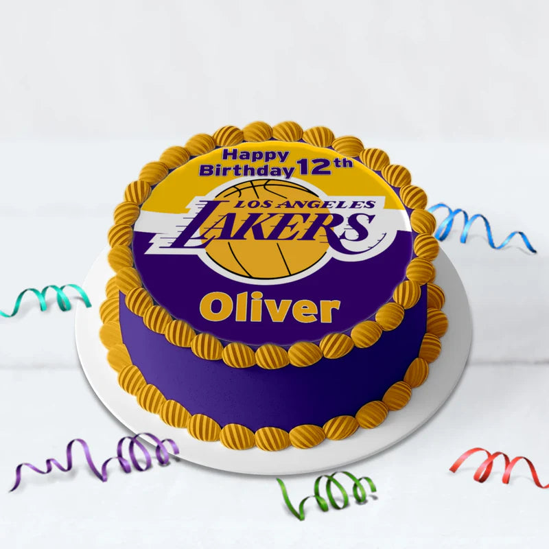 LA Lakers Birthday Decorations, NBA Team Party Supplies, Basketball Themed, Los Angeles Lakers Digital Template, Editable LA Lakers Image SVG PNG