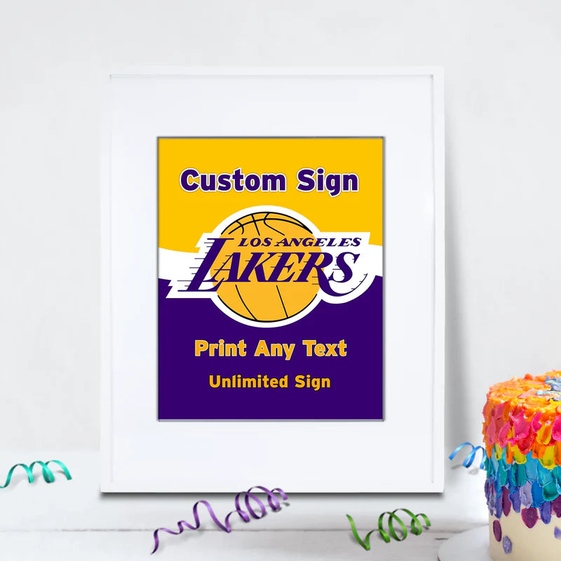 LA Lakers Birthday Decorations, NBA Team Party Supplies, Basketball Themed, Los Angeles Lakers Digital Template, Editable LA Lakers Image SVG PNG