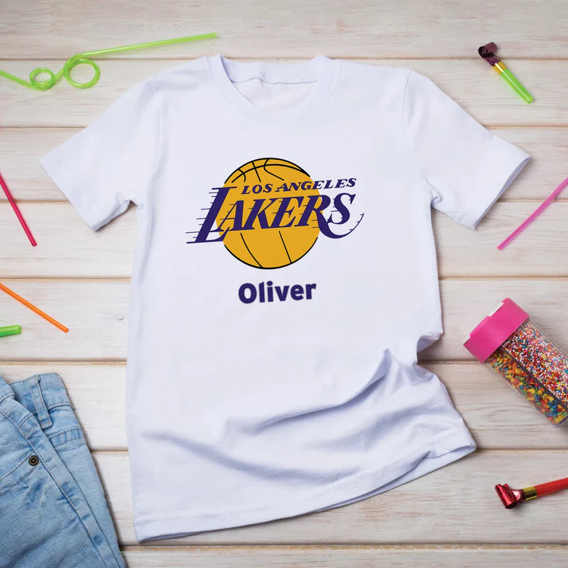 LA Lakers Birthday Decorations, NBA Team Party Supplies, Basketball Themed, Los Angeles Lakers Digital Template, Editable LA Lakers Image SVG PNG