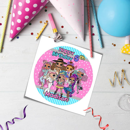 LOL Dolls Personalized Edible Icing Sheet Cake Images