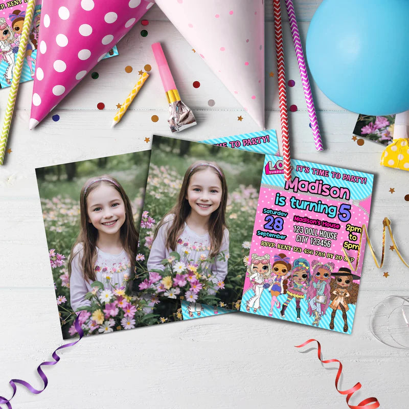 LOL Dolls Birthday Decorations, LOL Surprise Dolls Party Supplies, LOL Toys Themed, LOL Dolls Digital Template, Editable LOL Dolls Image SVG PNG