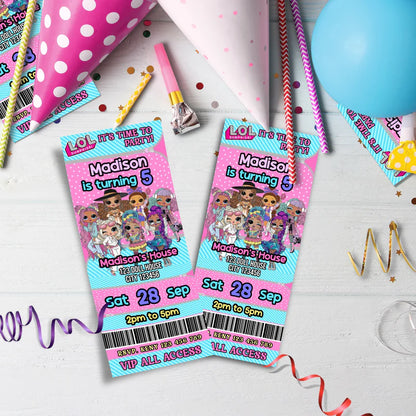 LOL Dolls Birthday Decorations, LOL Surprise Dolls Party Supplies, LOL Toys Themed, LOL Dolls Digital Template, Editable LOL Dolls Image SVG PNG