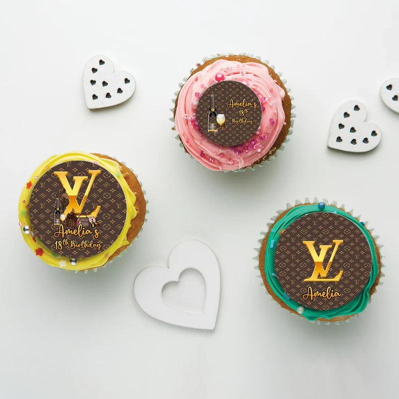 Louis Vuitton Inspired Birthday Decorations, LV Inspired Party Supplies, Louis Vuitton Inspired Themed, LV Style Inspired Digital Template, Editable Louis Vuitton Inspired Image SVG PNG