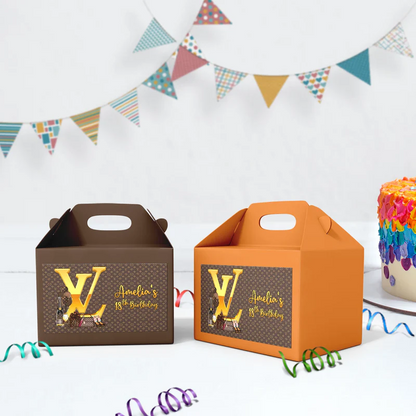 Louis Vuitton Inspired Birthday Decorations, LV Inspired Party Supplies, Louis Vuitton Inspired Themed, LV Style Inspired Digital Template, Editable Louis Vuitton Inspired Image SVG PNG