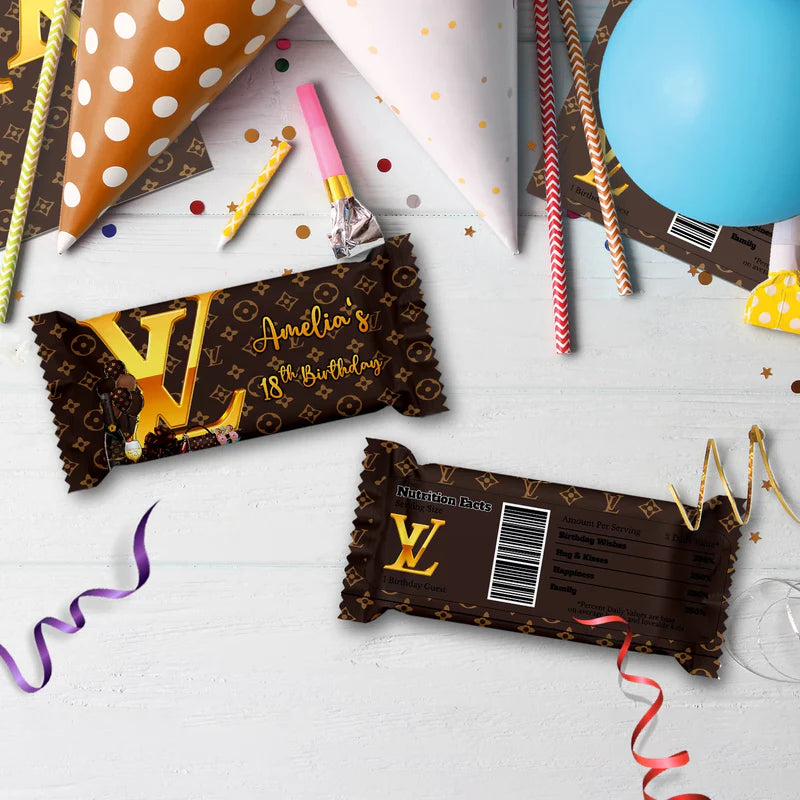 Louis Vuitton Inspired Birthday Decorations, LV Inspired Party Supplies, Louis Vuitton Inspired Themed, LV Style Inspired Digital Template, Editable Louis Vuitton Inspired Image SVG PNG