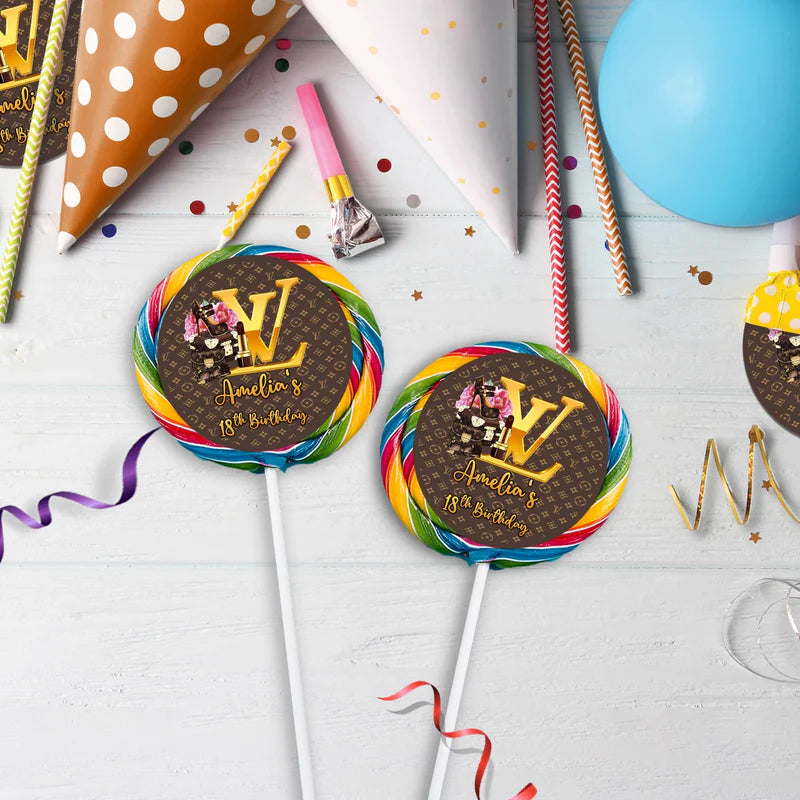 Louis Vuitton Inspired Birthday Decorations, LV Inspired Party Supplies, Louis Vuitton Inspired Themed, LV Style Inspired Digital Template, Editable Louis Vuitton Inspired Image SVG PNG