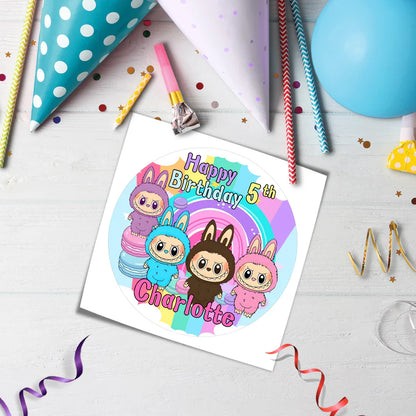 Labubu Edible Icing Sheet Cake Images