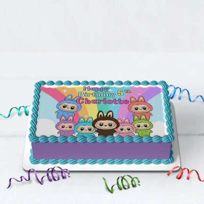 Labubu the monsters Birthday Decorations, Labubu Party Supplies, Labubu Themed, Labubu Digital Template, Editable Labubu Image SVG PNG
