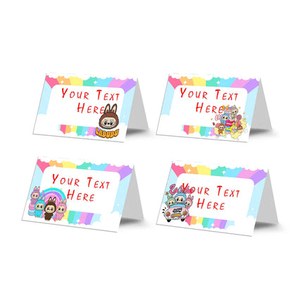 labubu food cards, buffet table labels for party