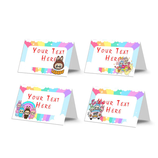 labubu food cards, buffet table labels for party
