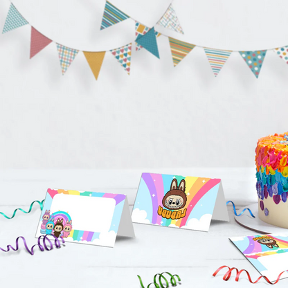 Labubu the monsters Birthday Decorations, Labubu Party Supplies, Labubu Themed, Labubu Digital Template, Editable Labubu Image SVG PNG