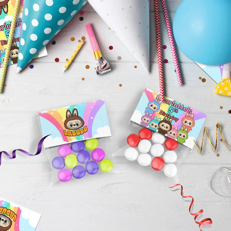 Labubu the monsters Birthday Decorations, Labubu Party Supplies, Labubu Themed, Labubu Digital Template, Editable Labubu Image SVG PNG