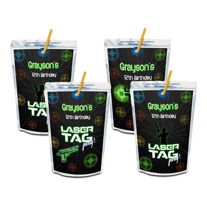 Caprisun Label/Juice Pouch Label for a Laser Tag event