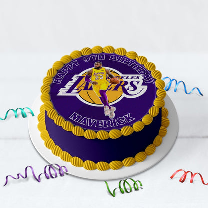 LeBron James Birthday Decorations, LA Lakers Party Supplies, Basketball NBA Star Themed, Lebron James Digital Template, Editable LeBron James Image SVG PNG