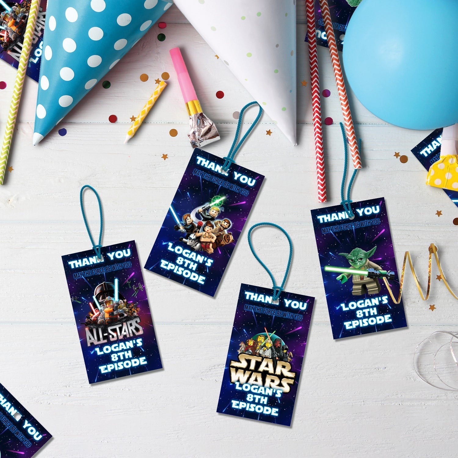 Lego Star Wars Birthday Decorations, Lego Party Supplies, Star Wars Themed, Kids Birthday Digital Template, Editable Lego Star Wars Image SVG PNG