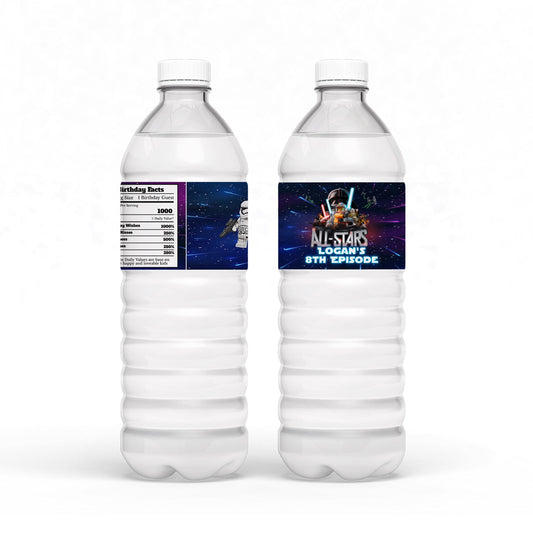 Custom Lego Star Wars labels for water bottles