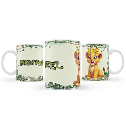 Cute Lion Sublimation Mug for Custom Birthday Gift