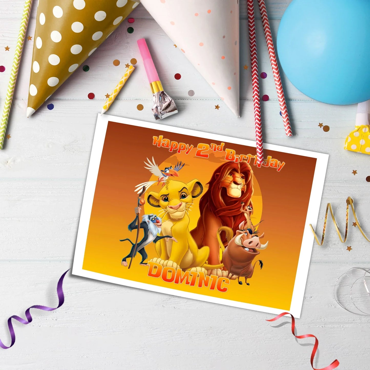 The Lion King Personalized Edible Sheet Cake Topper