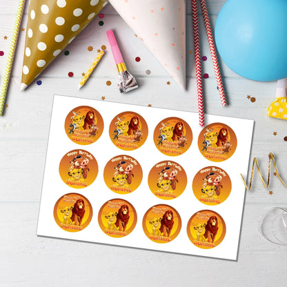 The Lion King Personalized Cupcakes Toppers